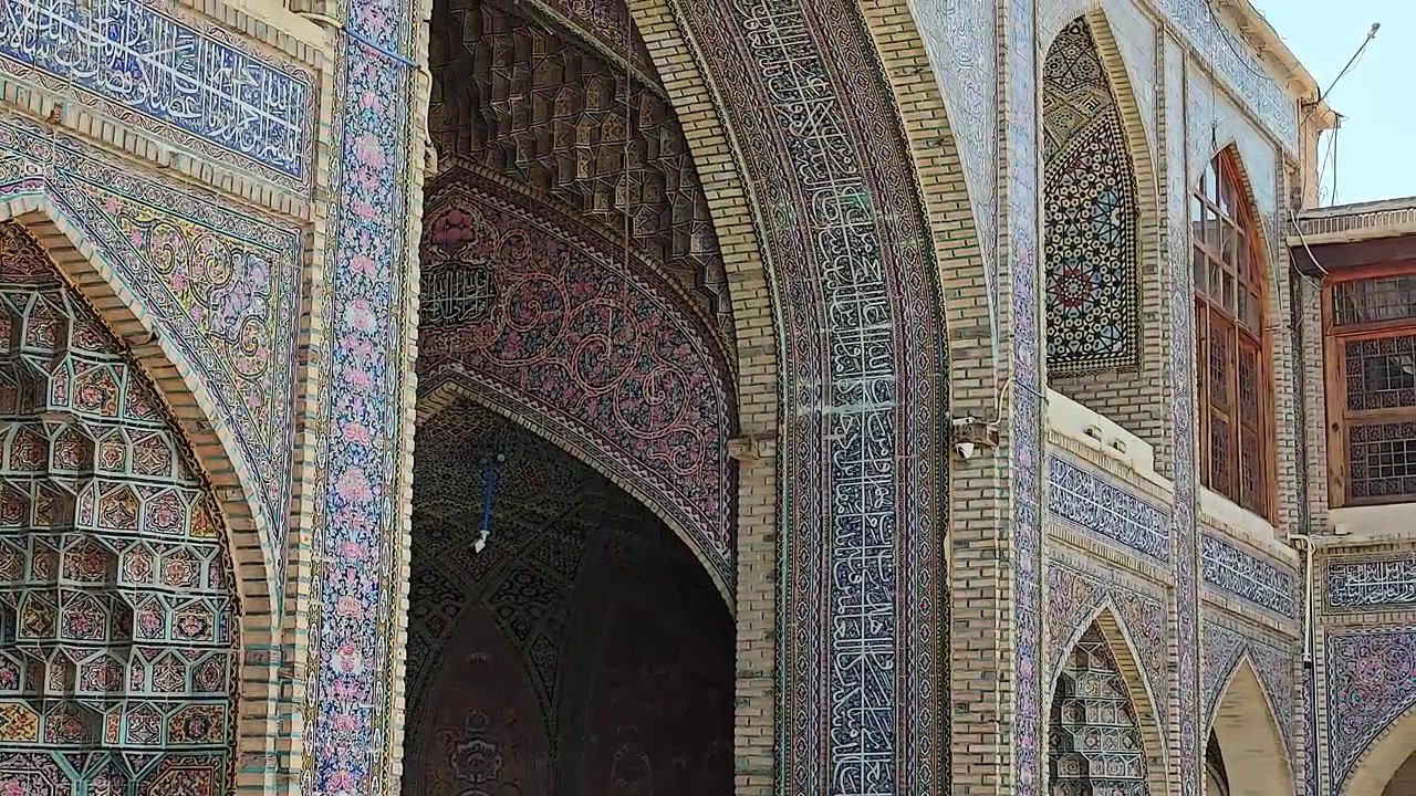 Intricate Tilework and Architecture of Nasir al-Mulk Mosque in Shiraz