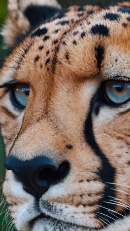 close-up of a cheetah's face