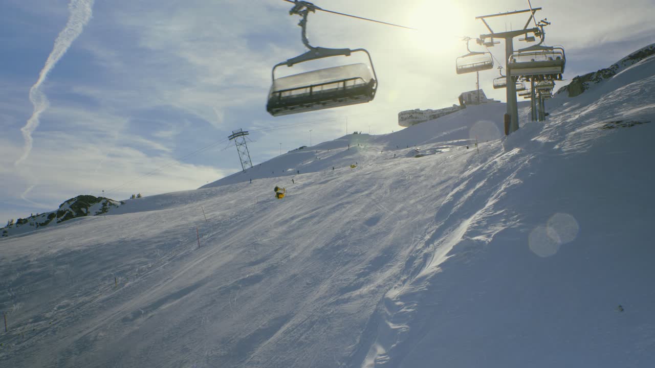 crap sogn gion 체어리프트 skier snowboarder pov sunny laax