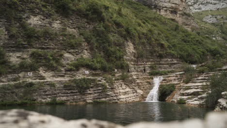 waterfall in nature reserve cavagrande in sicily