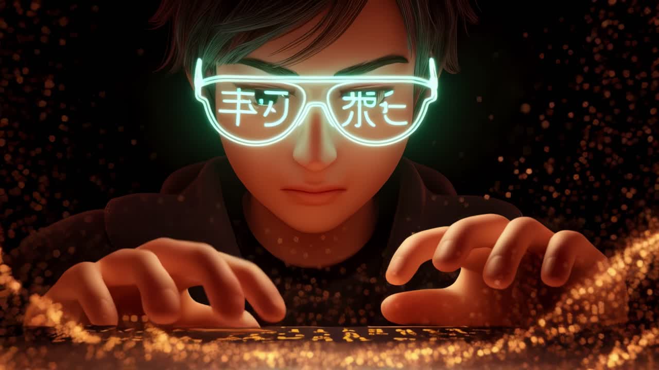 Energizing digital creativity through animation effects and vibrant visuals in an imaginative setting