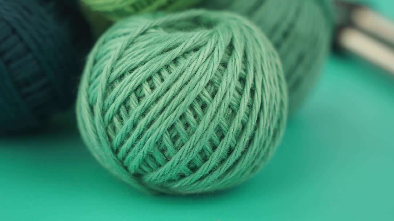 Green Yarn Balls