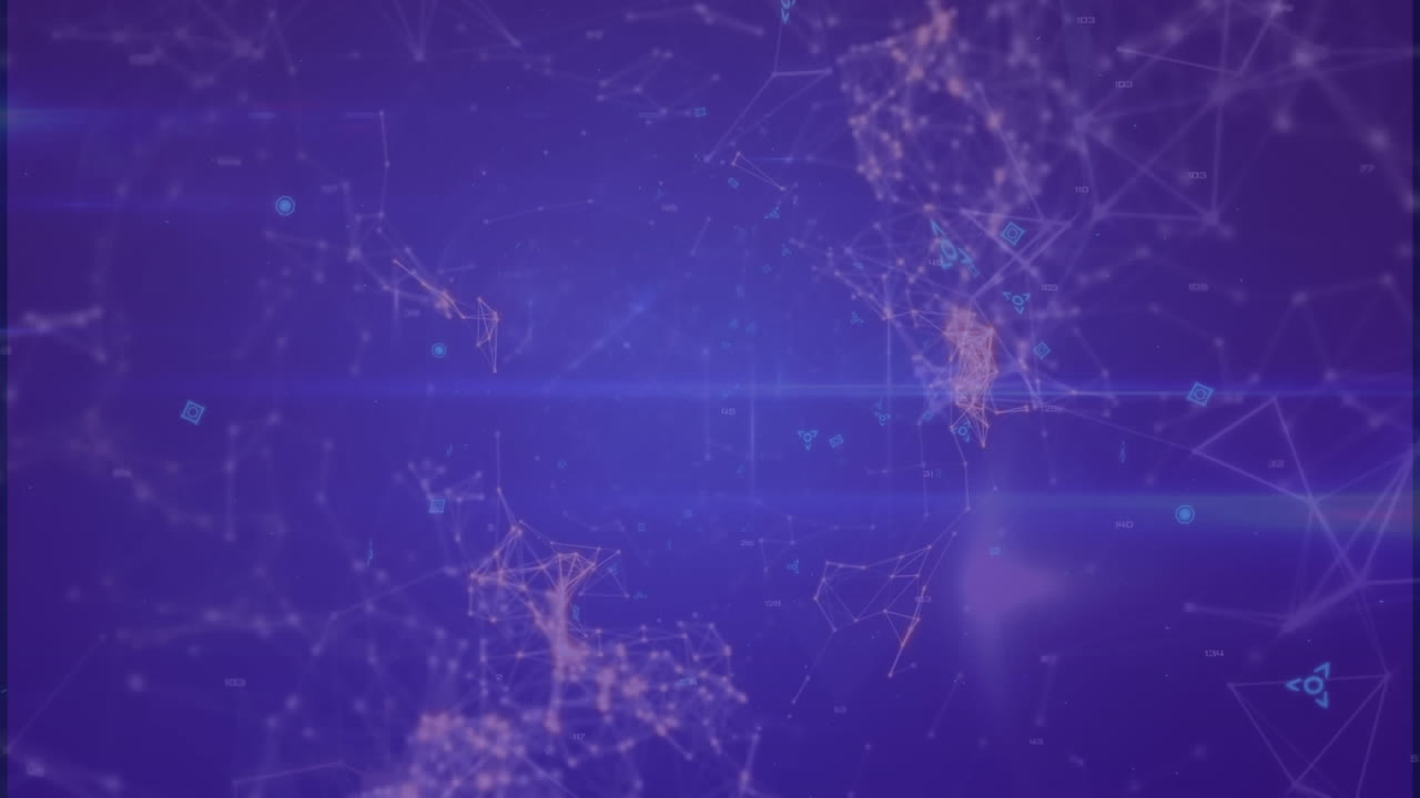 animación de la red de conexiones sobre formas