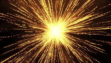 golden particle explosion