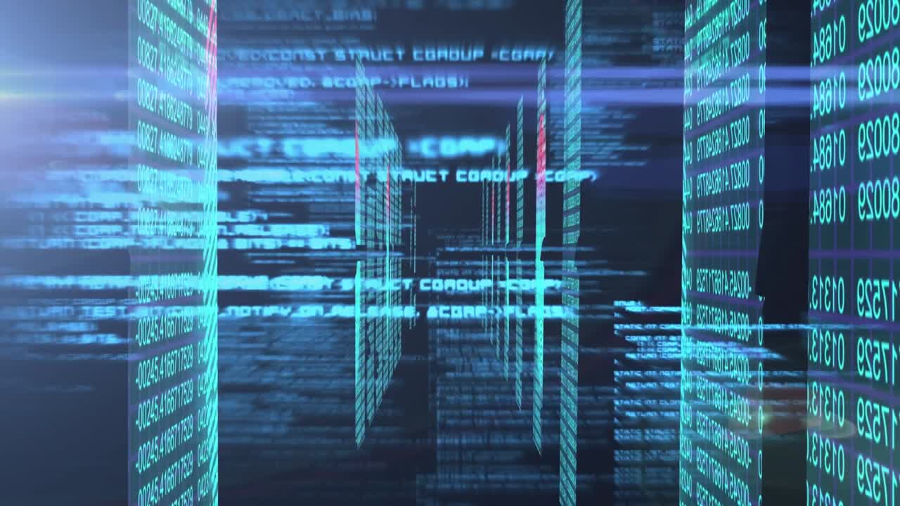 Animation of data processing in navy space