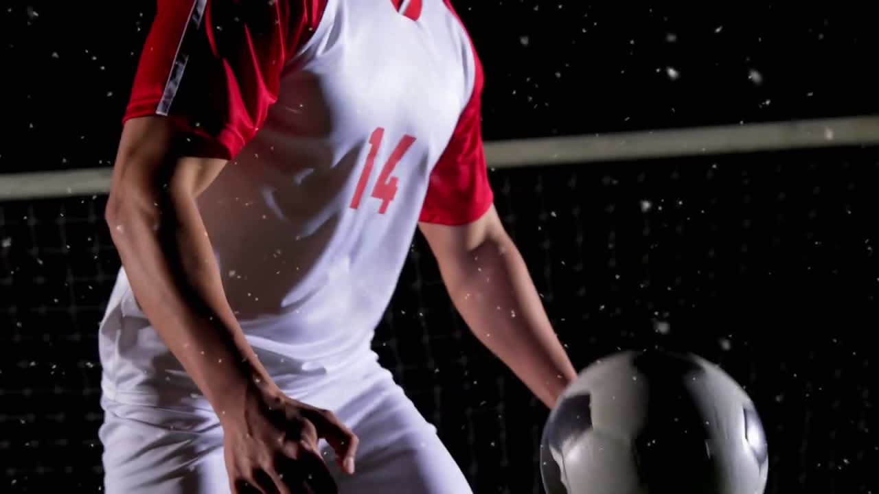 축구 선수에 대한 연결 네트워크의 애니메이션