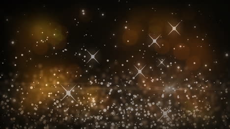 animación de puntos de luz sobre un fondo negro