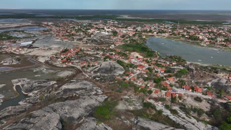 chaval municipality in the state of ceara in the northeast region of brazil. aerial drone shot