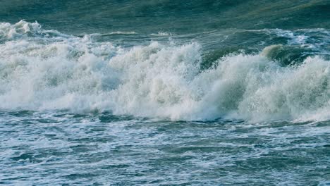 powerful ocean wave breaking