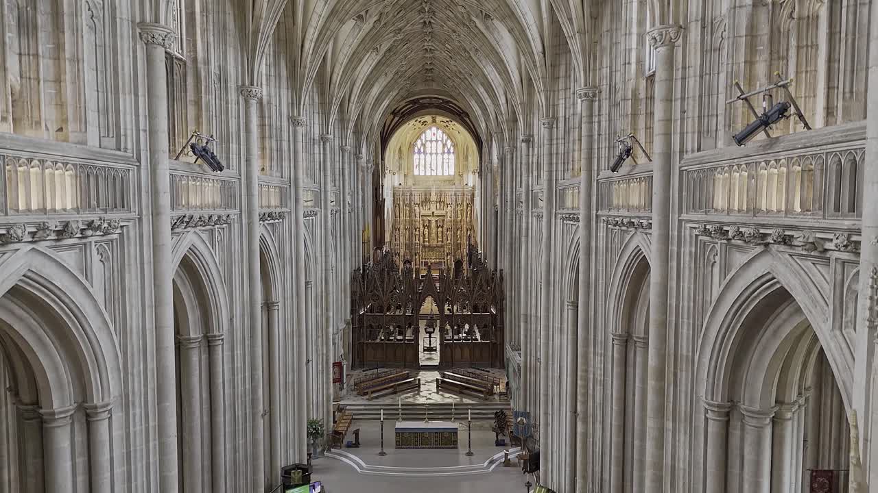 Aerial accent inside Winchester Cathedral 2
