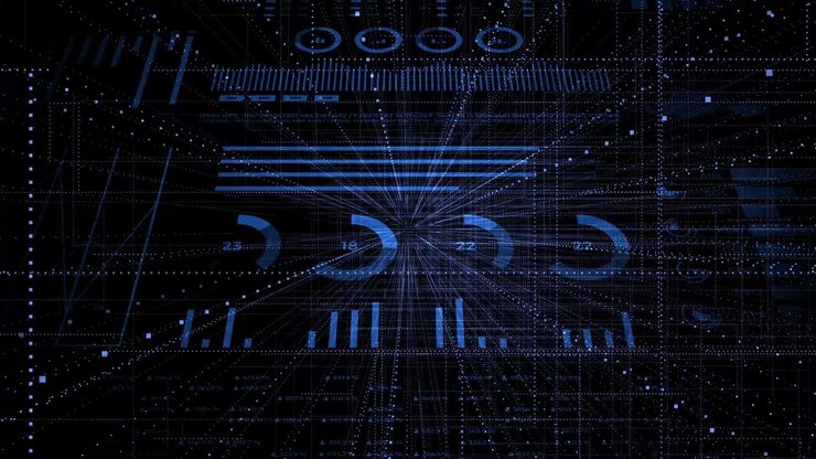 Data and report statistics, animation with graph diagrams.