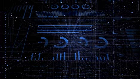 data and report statistics, animation with graph diagrams.