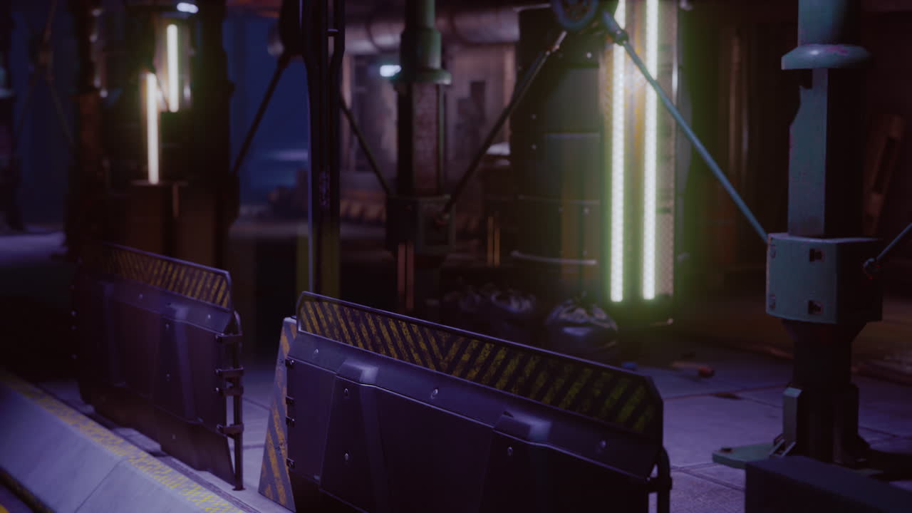 luces de neón de la ciudad futurista de ciencia ficción