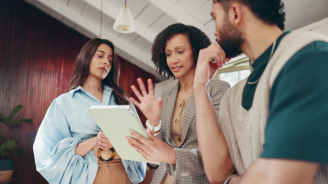 Diverse Business Team Collaborating in Modern Office