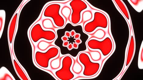 rojo-blanco abstracto caleidoscopio vj bucle