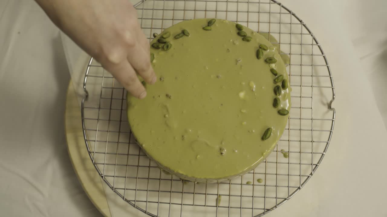 una hermosa vista de la elaboración de pasteles