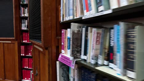 bookshelves in a melbourne library, may 2024