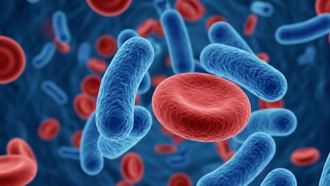 Visione microscopica dettagliata di cellule sanguigne e plasma