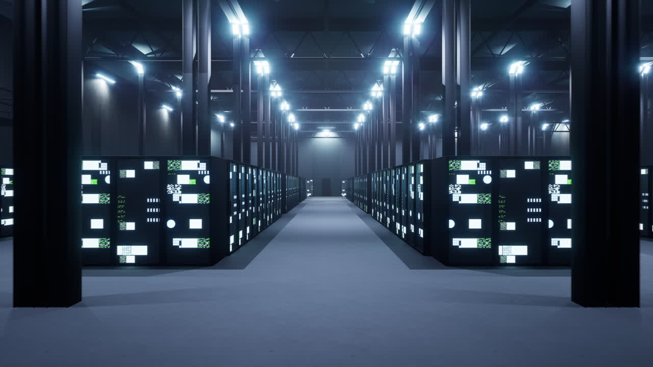 Server room with large racks