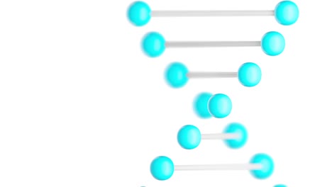 animación 3d del modelo de adn giratorio