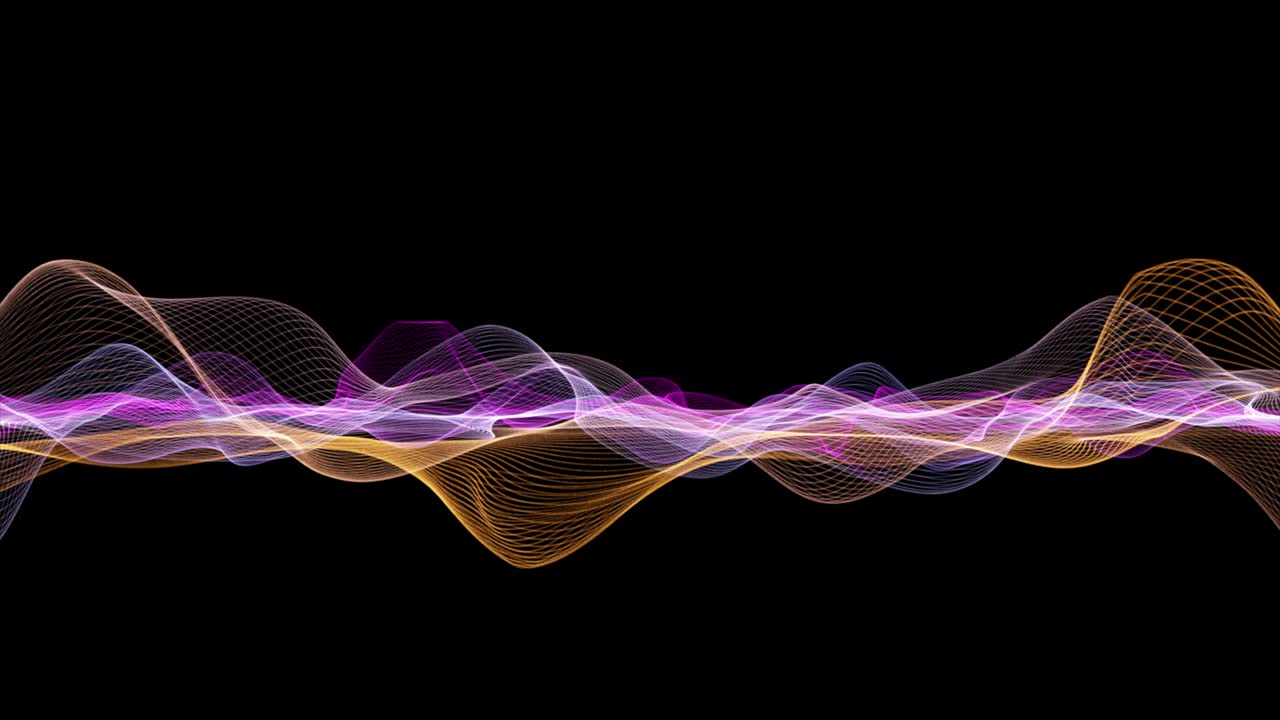 animación fantástica con objeto de onda de partículas en cámara lenta, 4096x2304 bucle 4k