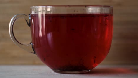 glass cup of red tea