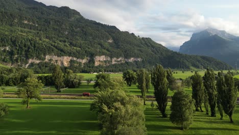 the beauty of village in gäsi betlis, walensee glarus, weesen walenstadt, switzerland