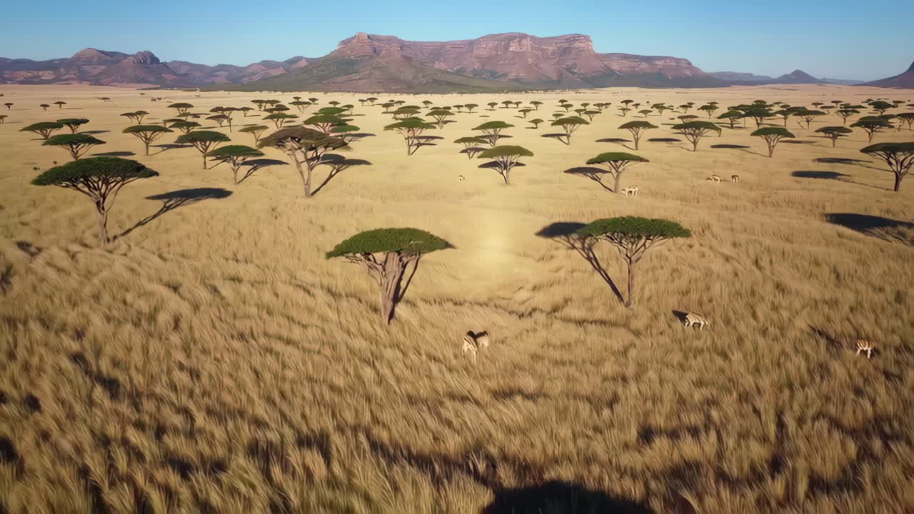 아프리카 사바나 풍경과 임팔라