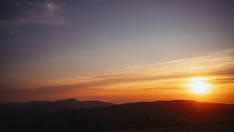 sunset in the spring-like black forest with great colors
