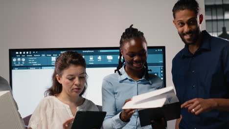 vertical video portrait of real estate developers team planning a high density housing project