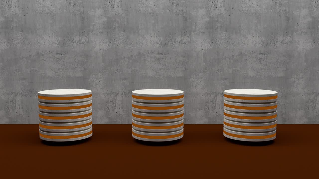 황금 제품 스탠드: 푸른 배경으로 박이는 빛을 키우는 빈 디스플레이에 미래주의 또는 포디움 기단.