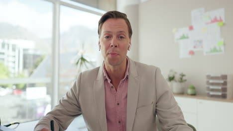 businessman in video conference
