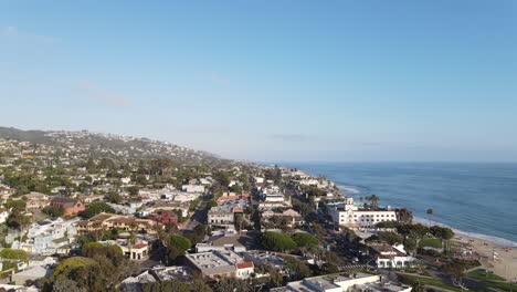 aerial pan up view - laguna beach california