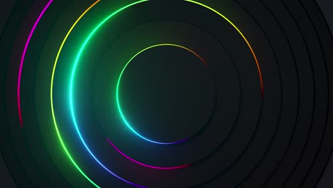 abstract neon circles background