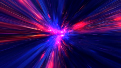 abstract jump in space in hyperspace among stars and flying in the wormhole