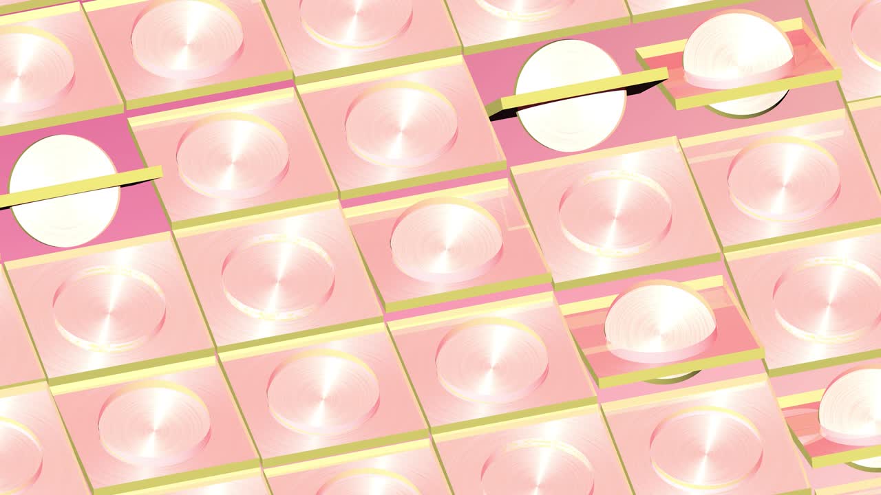 추상적인 애니메이션, 요소의 동적 회전의 배경, 3d 렌더링