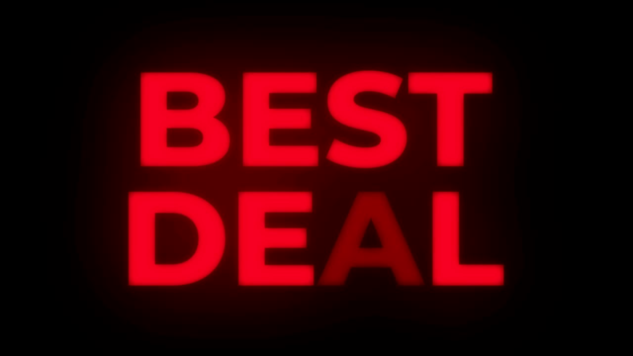 Best Deal Text Flickering Display Promotional Loop.