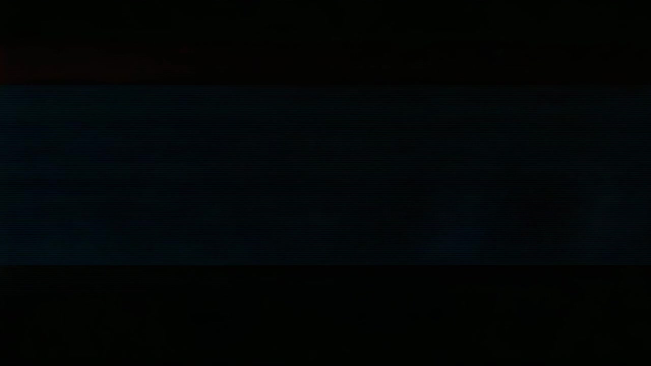 Displaying static dark screen showing faint horizontal band across left and right staying unchanged