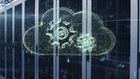 Animation-of-cloud-with-cogs-with-data-processing-over-computer-servers