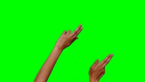 manos fingiendo tocar una pantalla invisible