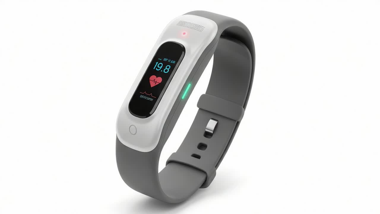 Advanced Smart Health Tracker: Monitor Your Vital Signs and Stay Fit with This Stylish Wearable Device Featuring Heart Rate and Temperature Sensors for Daily Health Management