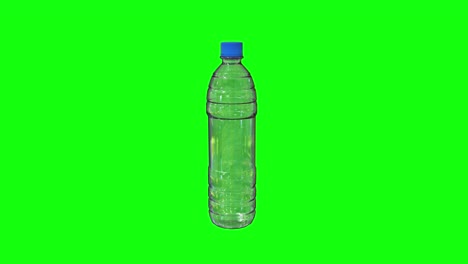 8 animations empty plastic bottle water green screen 3d chroma key