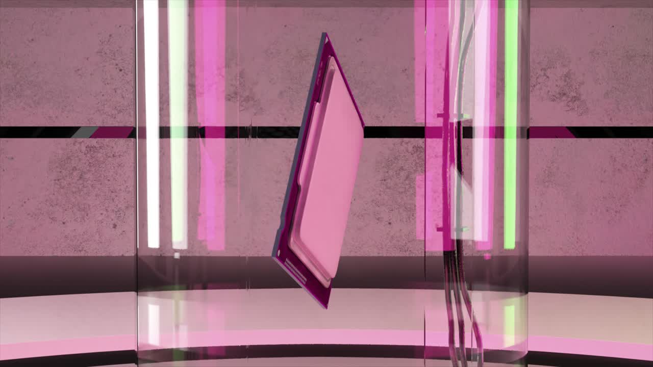 유리 데기 내의 cpu