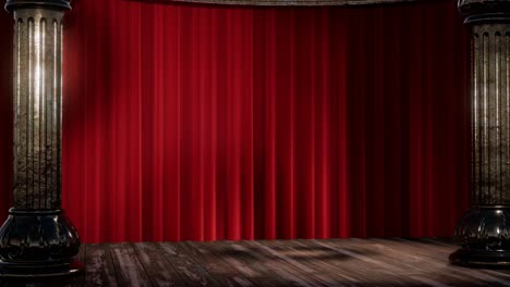 stage curtain with light and shadow