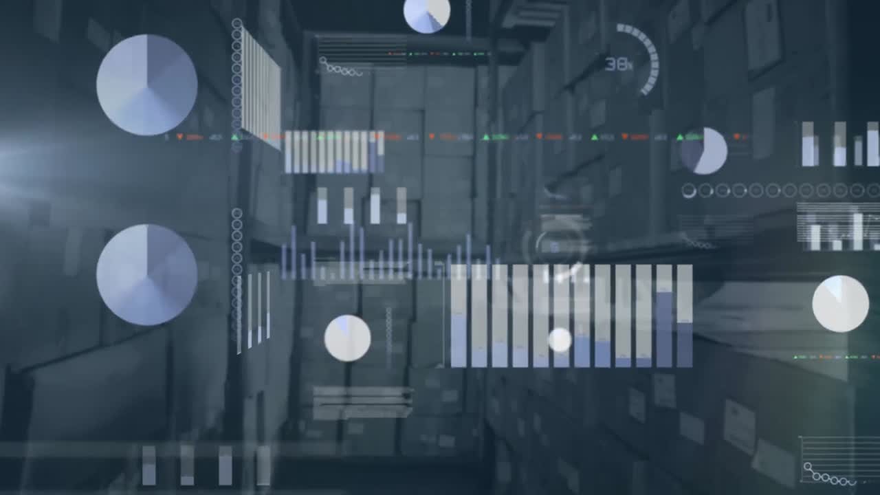 Animation of diverse data and graphs over warehouse