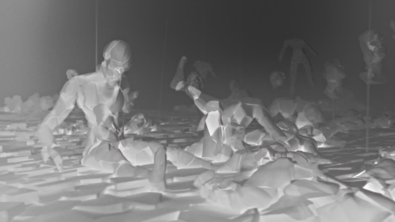 Destroyed andorids on a junkyard in xRay