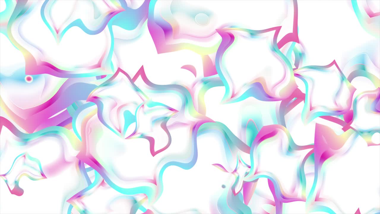 Holographic liquid geometric shapes video animation