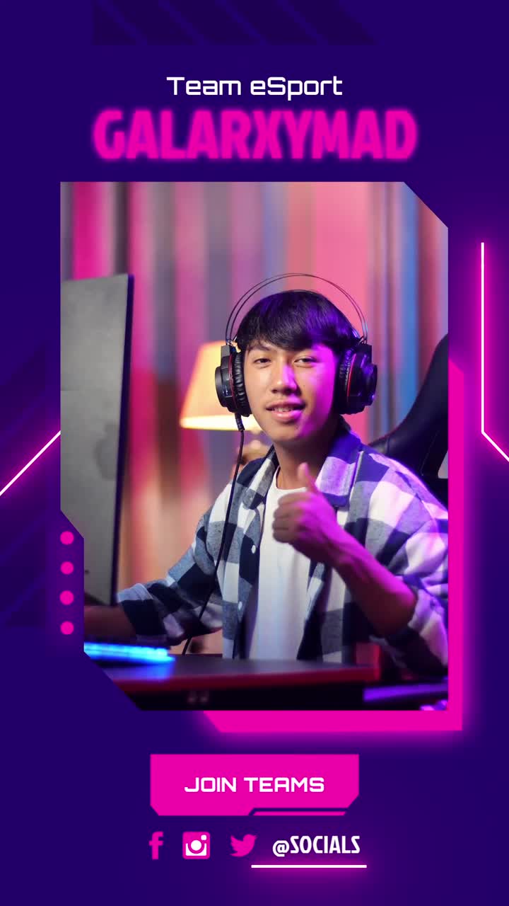 Young Man Playing Video Games with Headphones Giving Thumbs Up