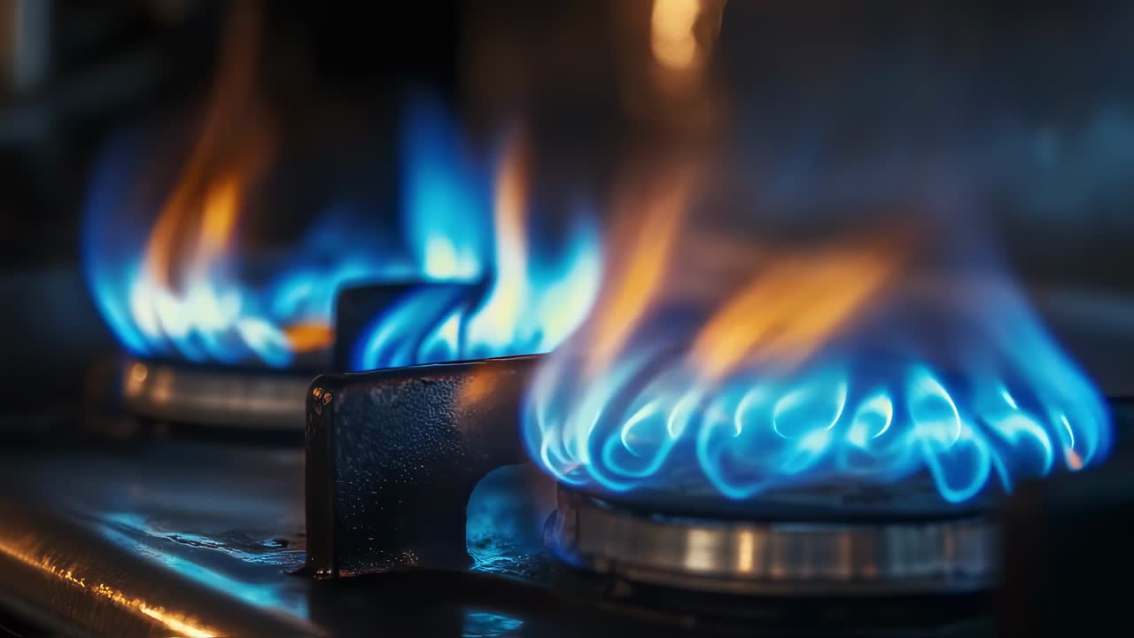 가스 스토브 버너 불꽃