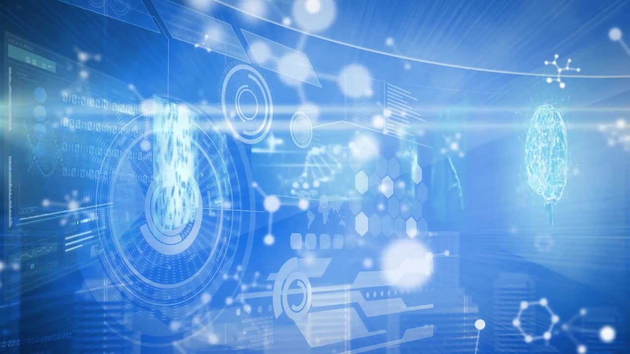 분자에 대한 데이터 처리의 애니메이션